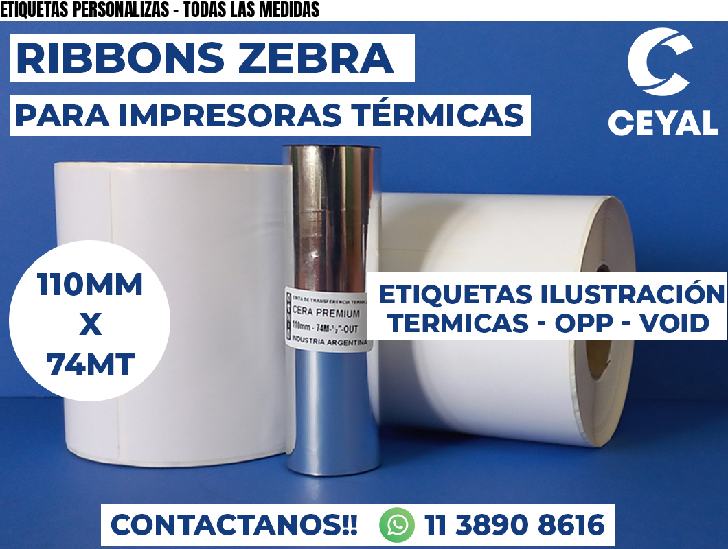 ETIQUETAS PERSONALIZAS - TODAS LAS MEDIDAS