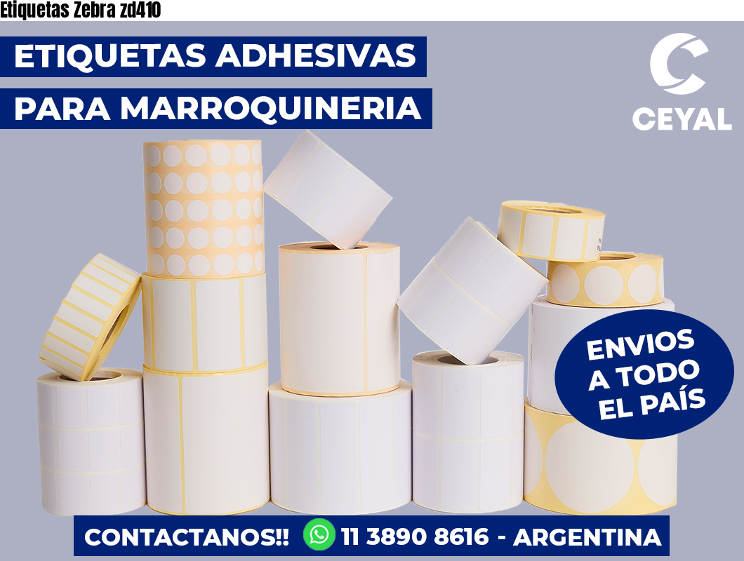 Etiquetas Zebra zd410