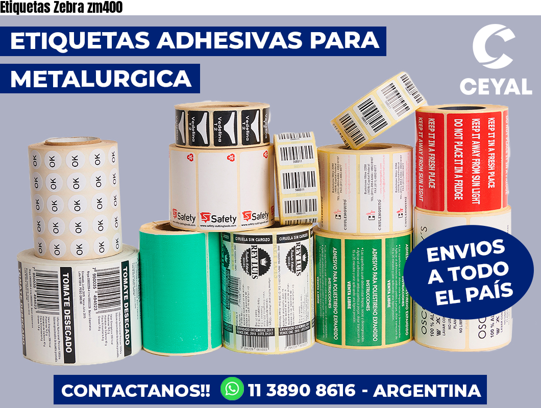 Etiquetas Zebra zm400