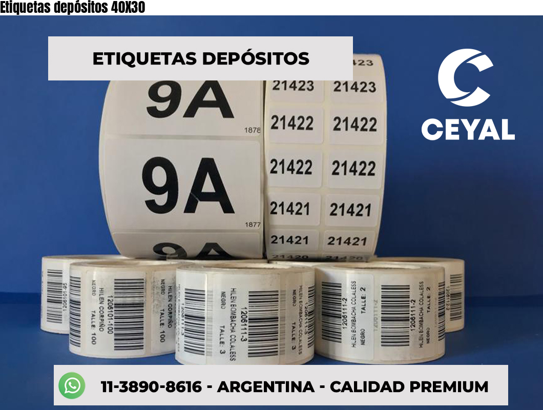 Etiquetas depósitos 40X30