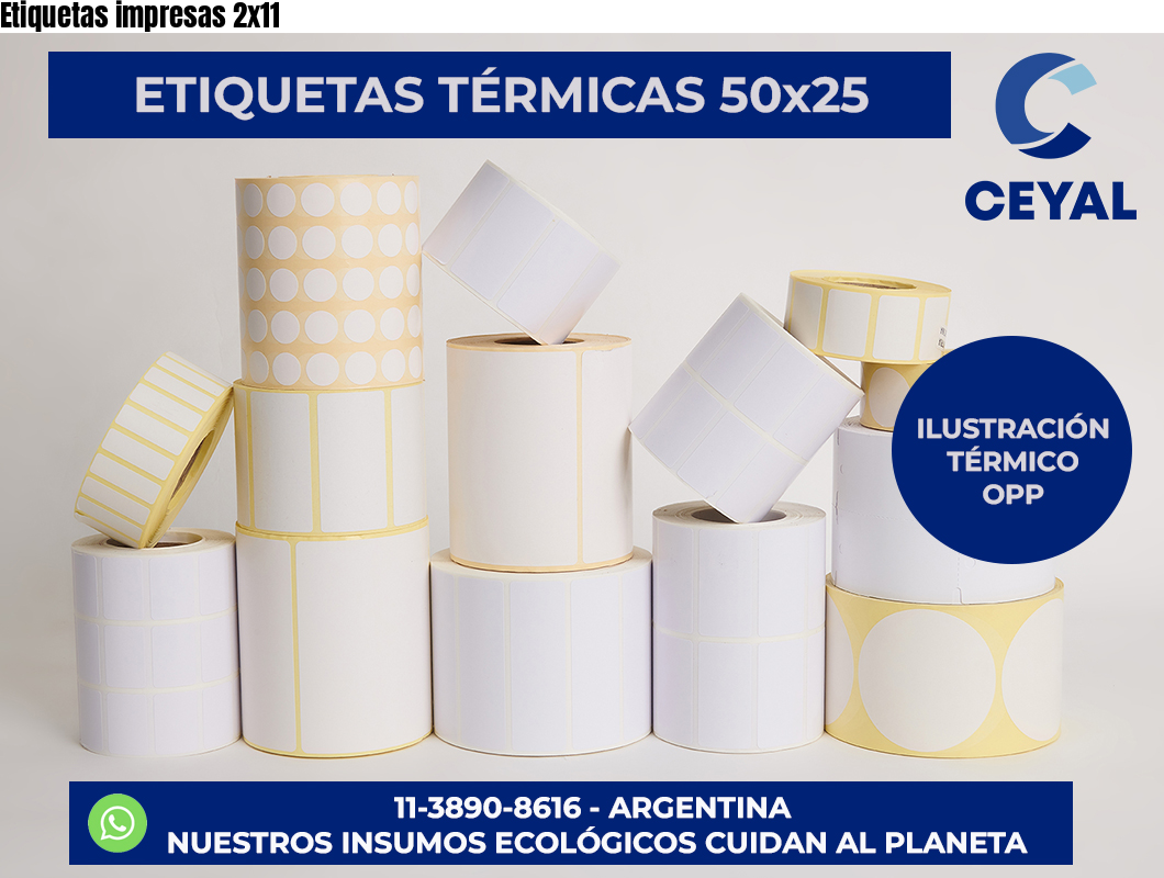 Etiquetas impresas 2×11
