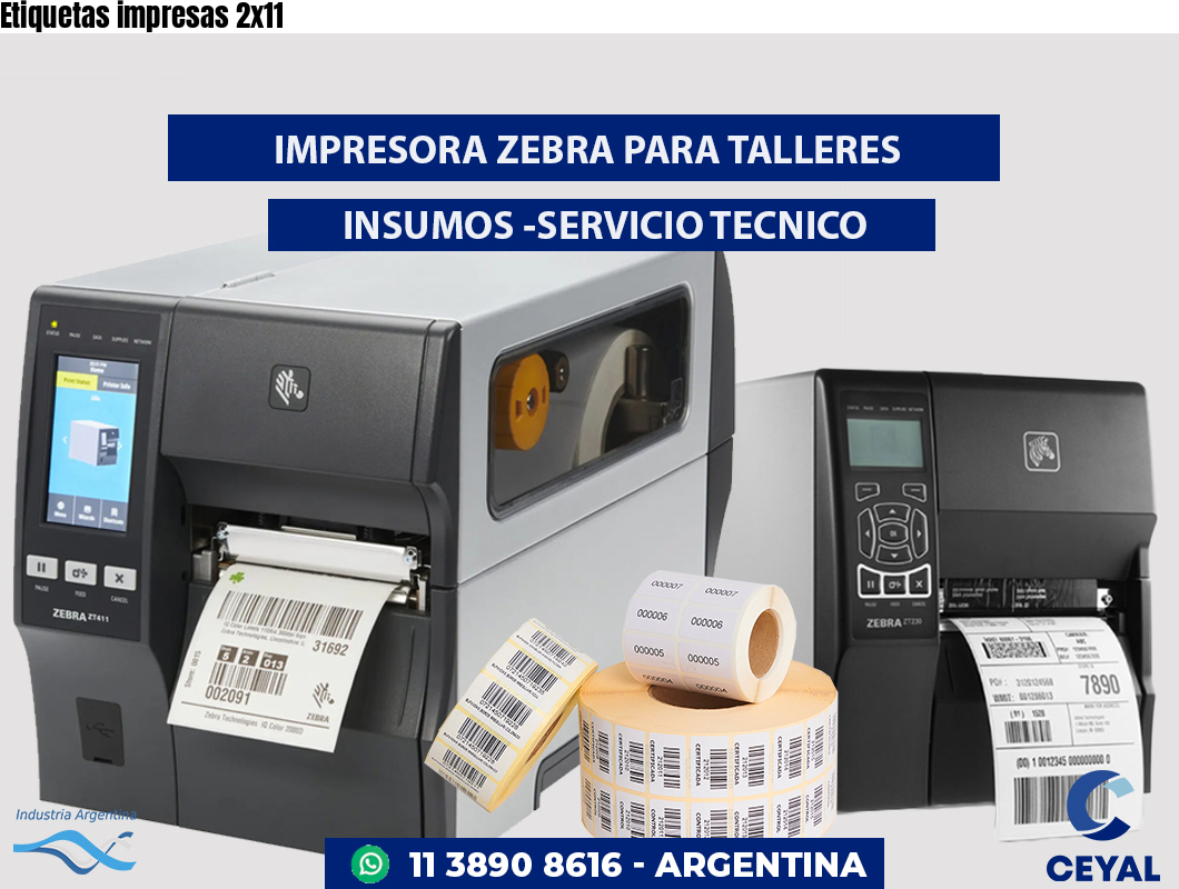 Etiquetas impresas 2x11