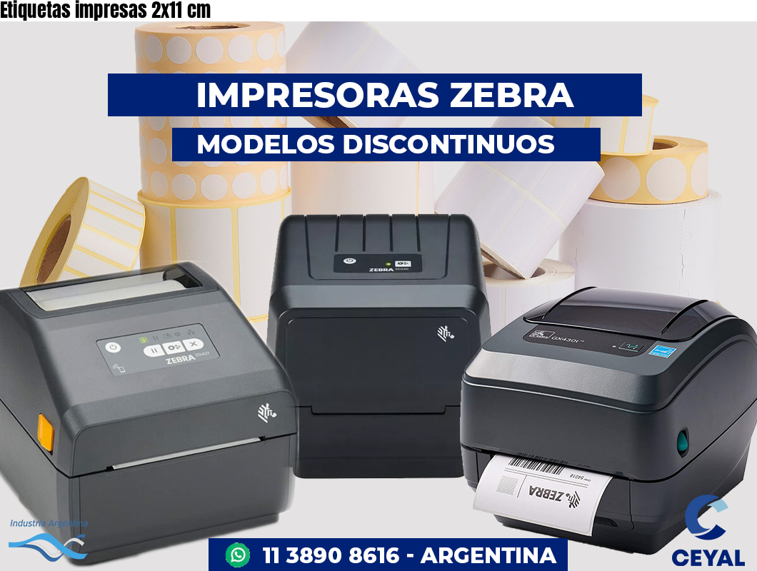 Etiquetas impresas 2x11 cm