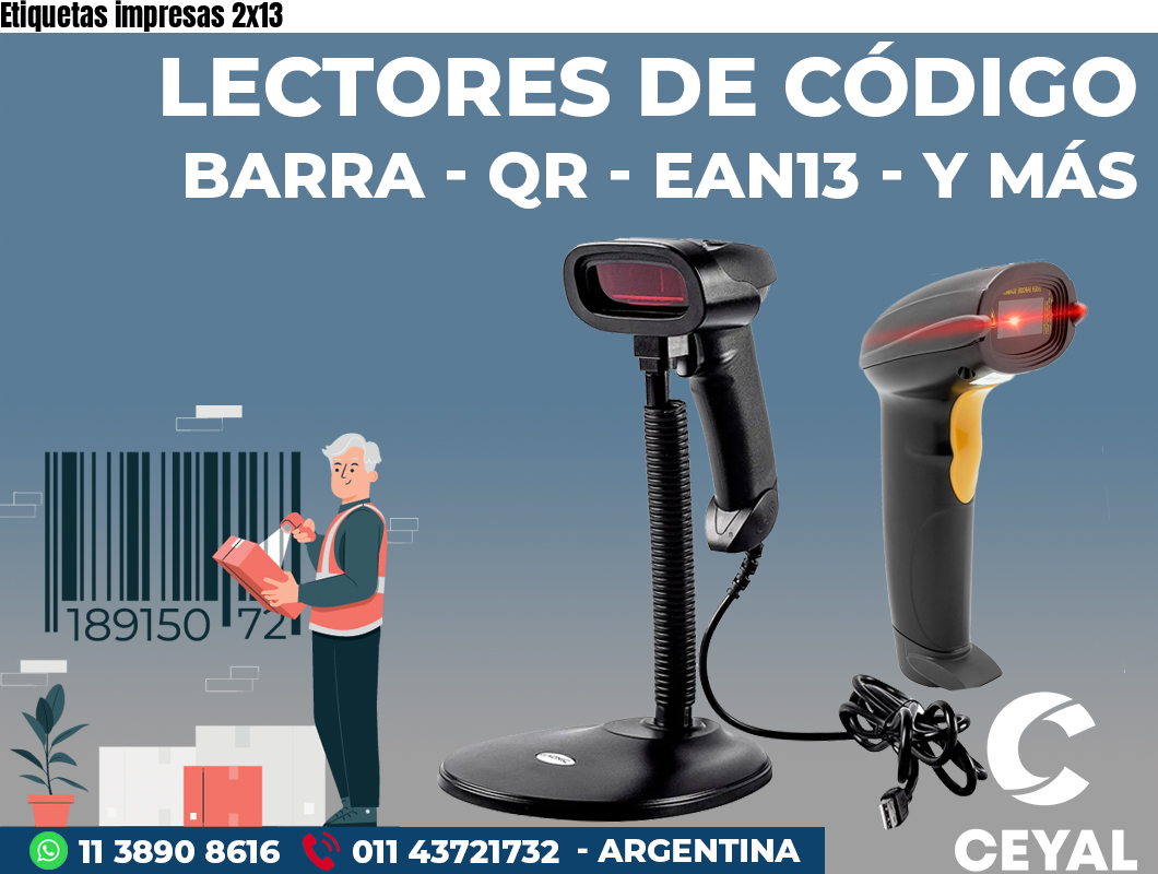 Etiquetas impresas 2x13