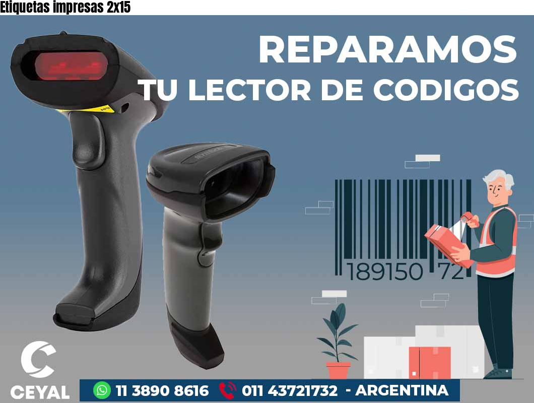 Etiquetas impresas 2x15