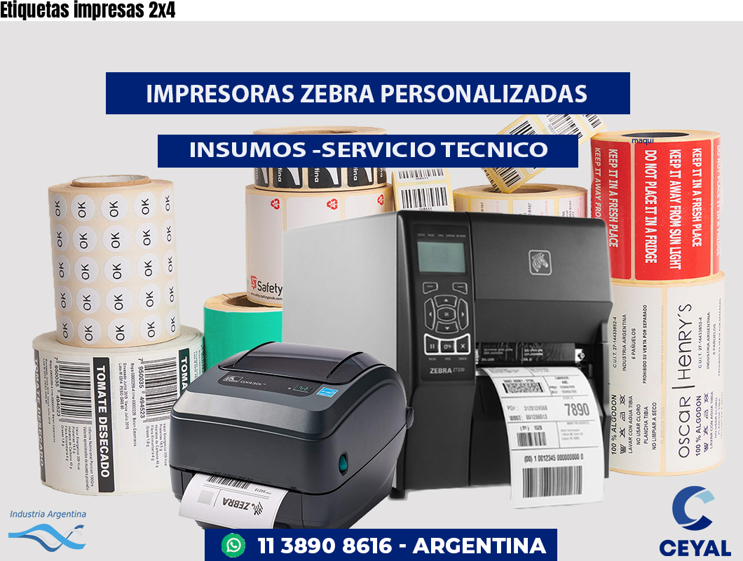 Etiquetas impresas 2x4