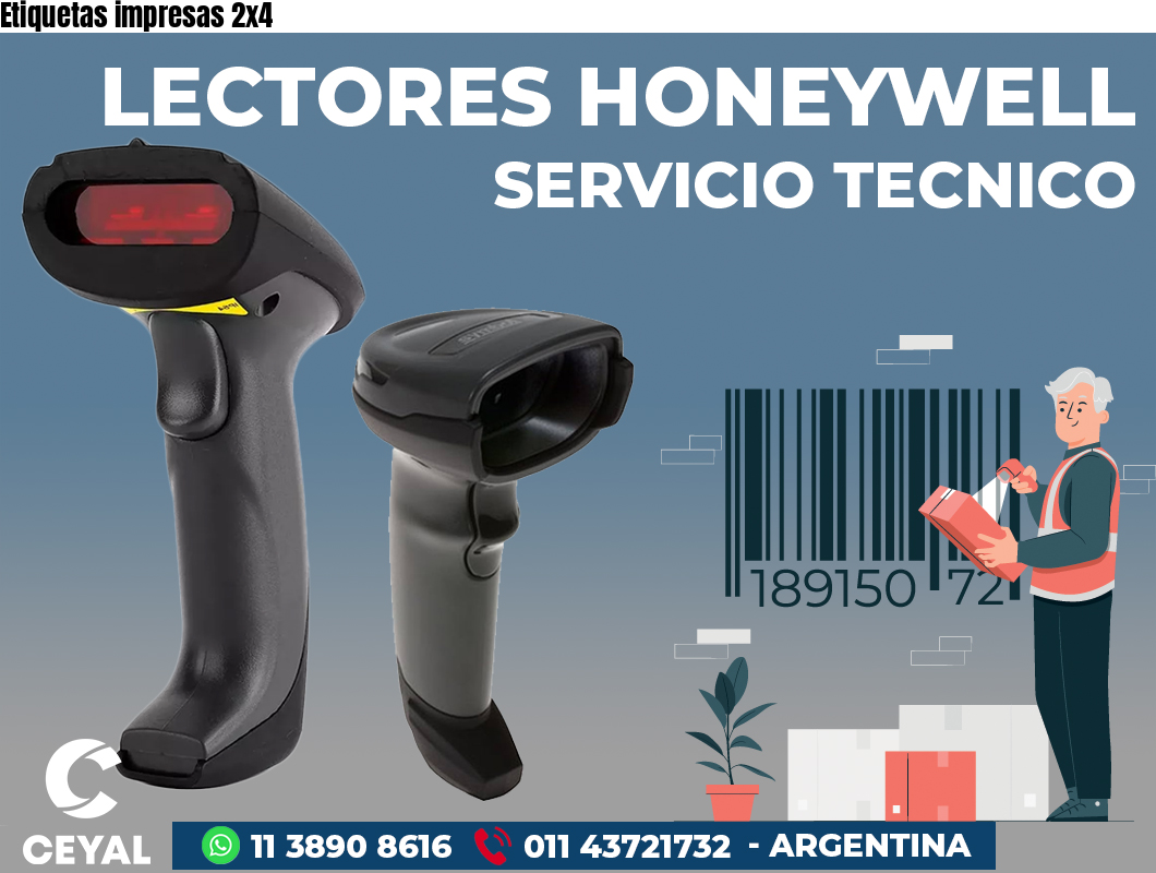 Etiquetas impresas 2x4