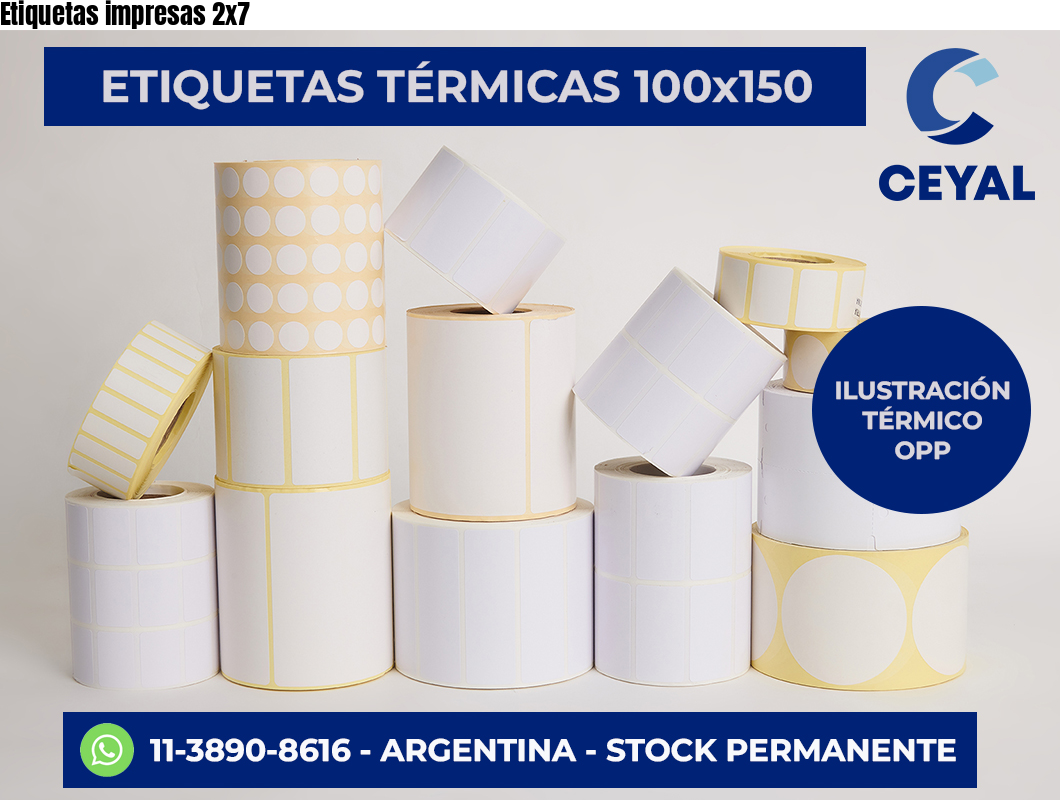 Etiquetas impresas 2×7