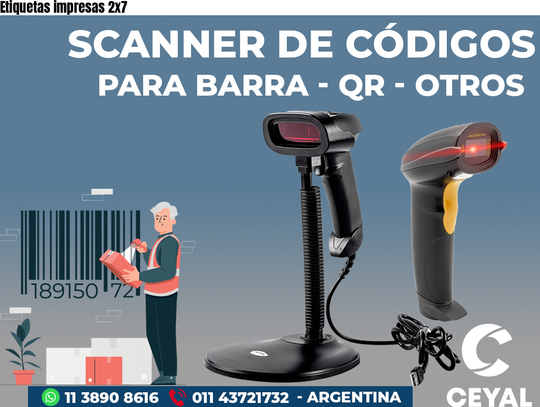 Etiquetas impresas 2x7