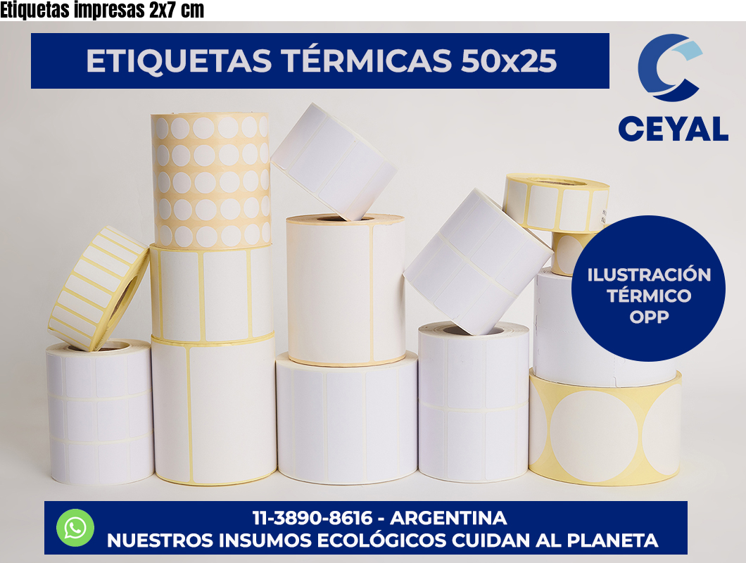 Etiquetas impresas 2×7 cm