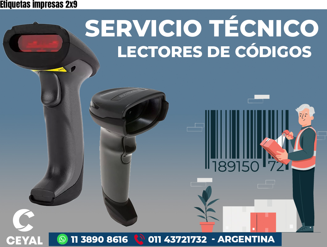 Etiquetas impresas 2x9