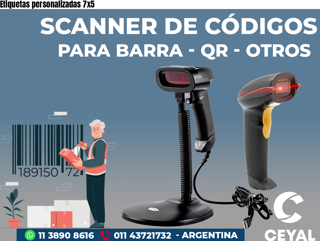 Etiquetas personalizadas 7x5