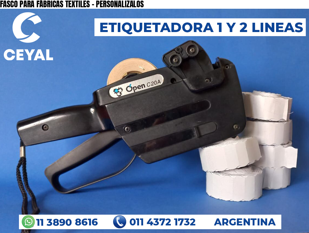 FASCO PARA FÁBRICAS TEXTILES - PERSONALIZALOS