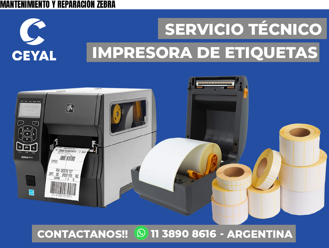MANTENIMIENTO Y REPARACIÓN ZEBRA