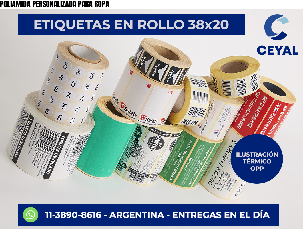 POLIAMIDA PERSONALIZADA PARA ROPA