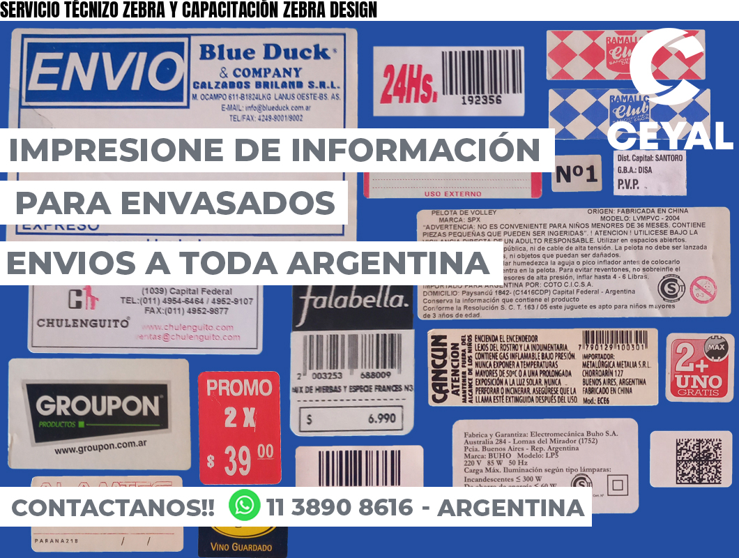 SERVICIO TÉCNIZO ZEBRA Y CAPACITACIÓN ZEBRA DESIGN