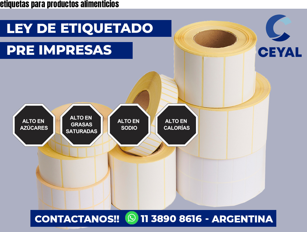 etiquetas para productos alimenticios