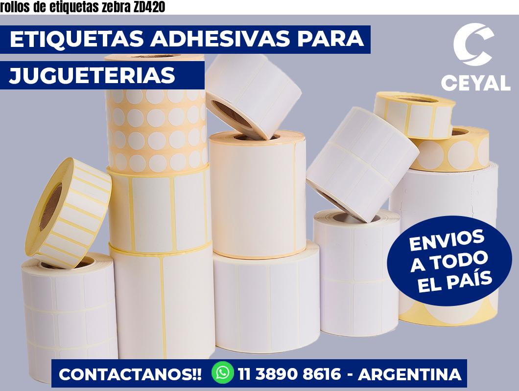 rollos de etiquetas zebra ZD420