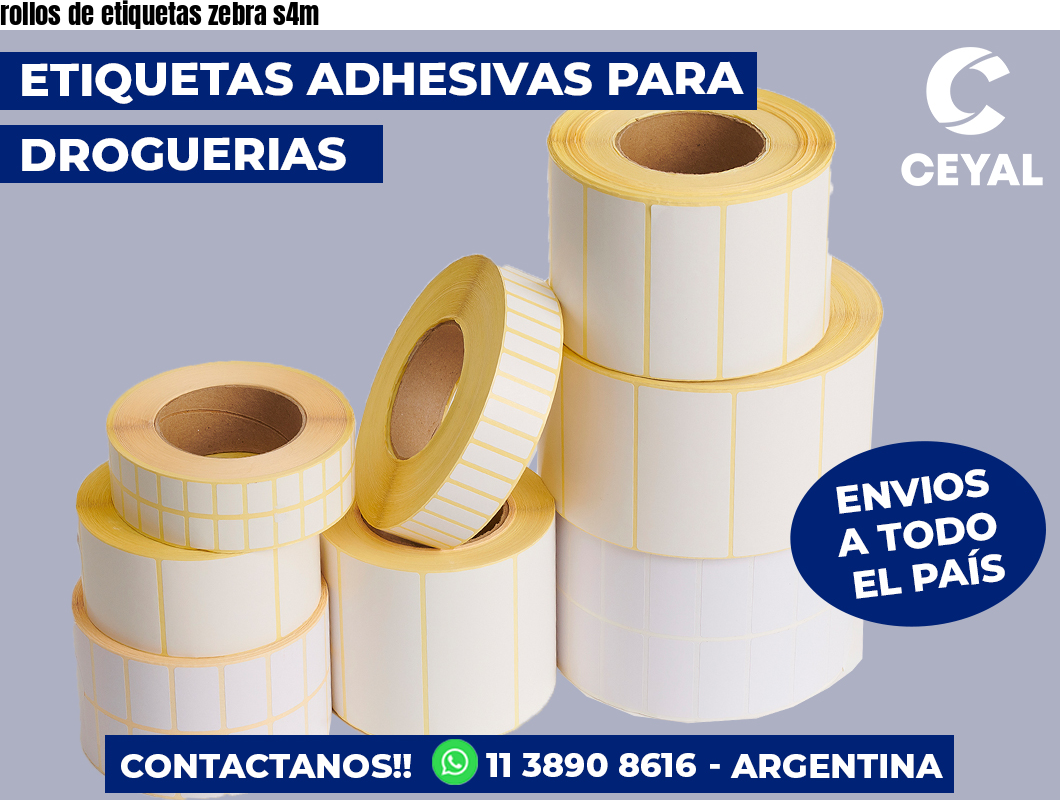 rollos de etiquetas zebra s4m