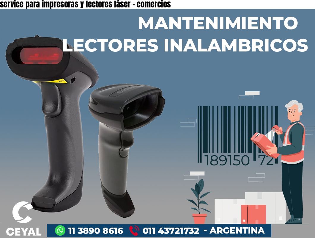 service para impresoras y lectores láser - comercios