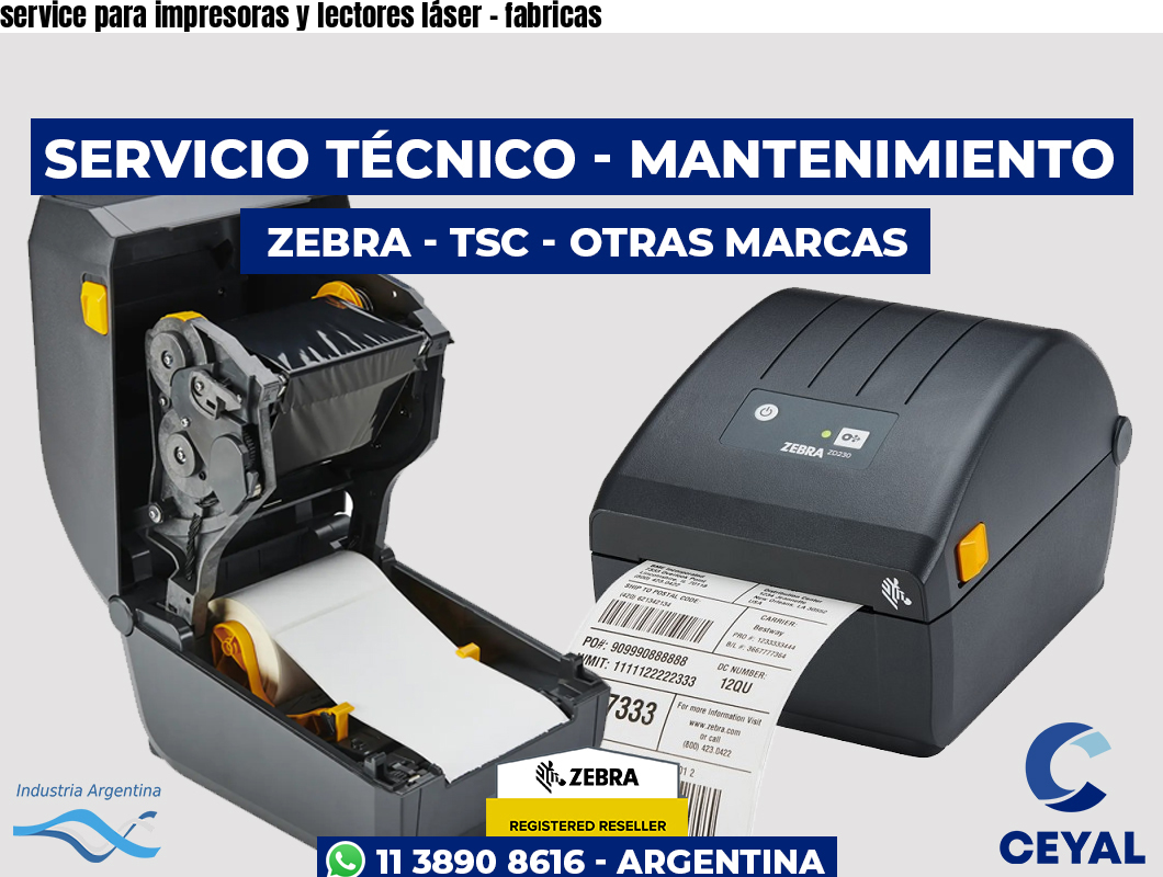 service para impresoras y lectores láser – fabricas