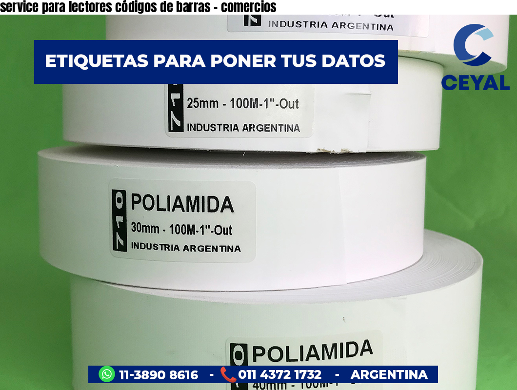 service para lectores códigos de barras - comercios