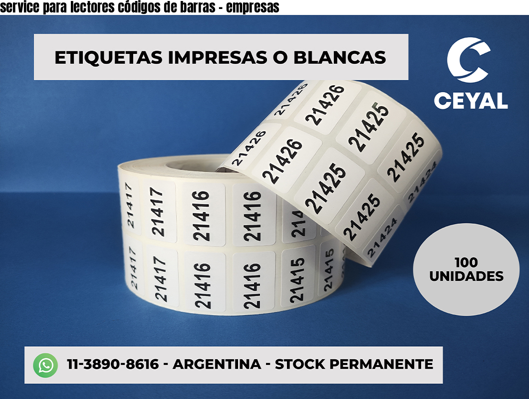service para lectores códigos de barras - empresas
