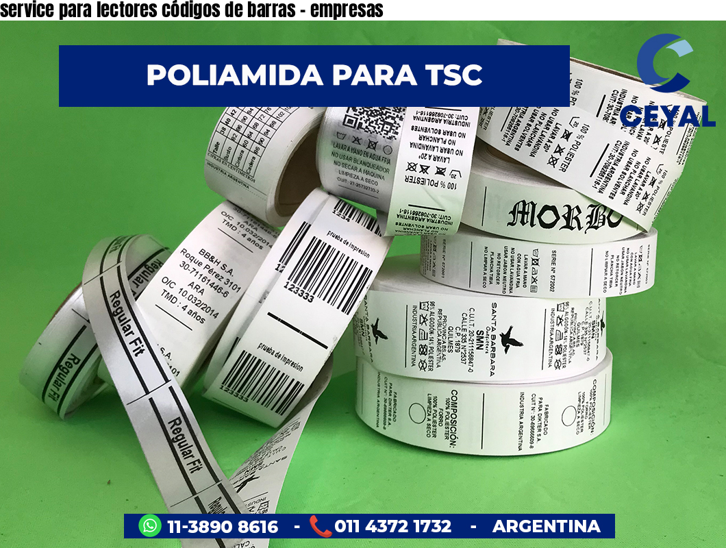 service para lectores códigos de barras - empresas