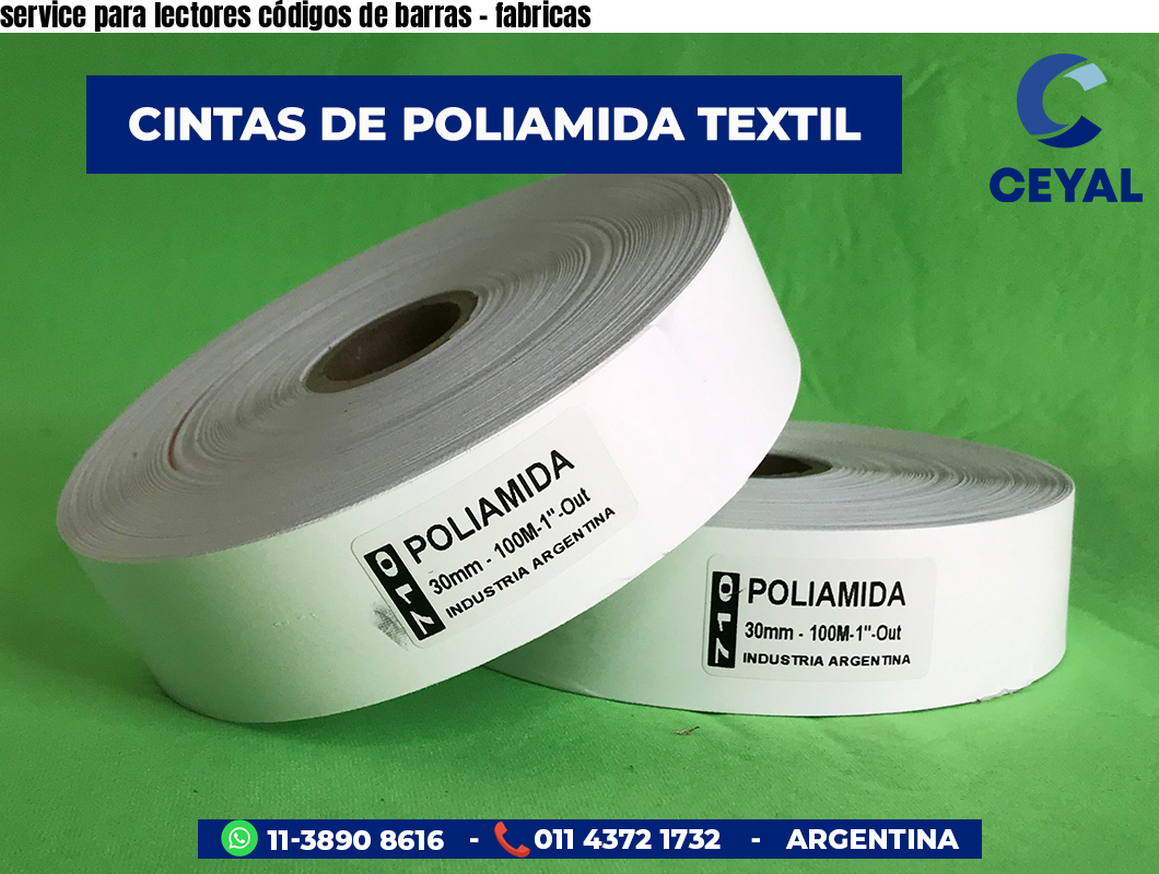 service para lectores códigos de barras - fabricas