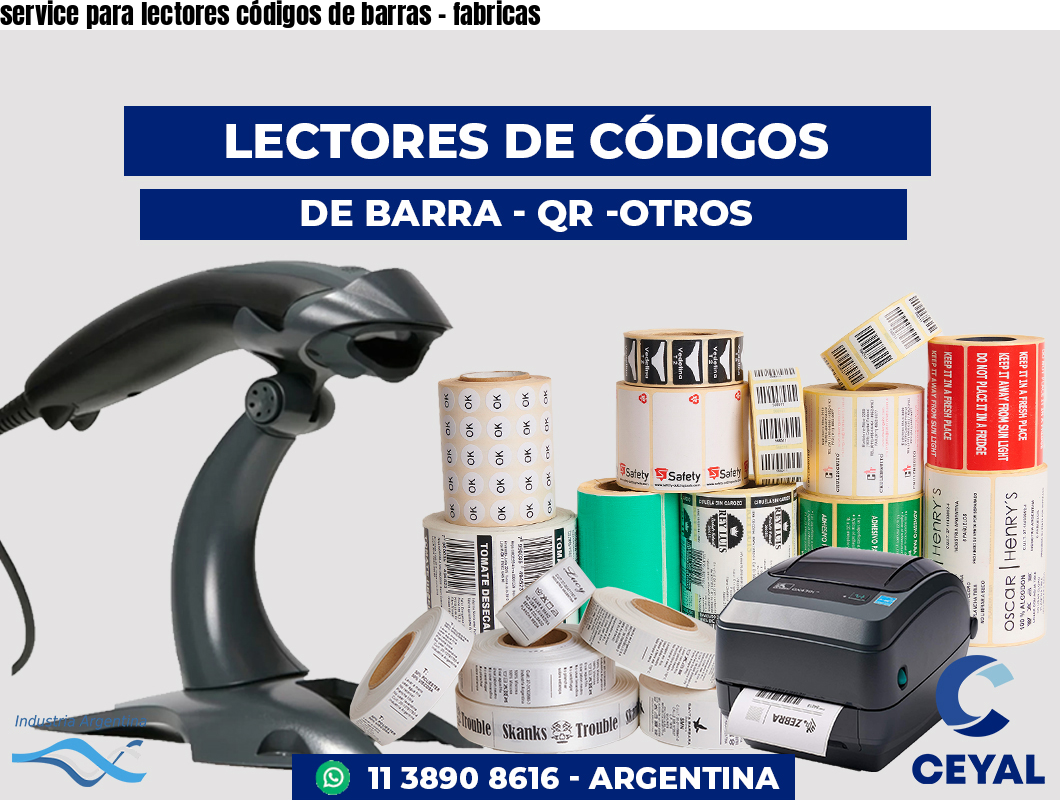 service para lectores códigos de barras - fabricas