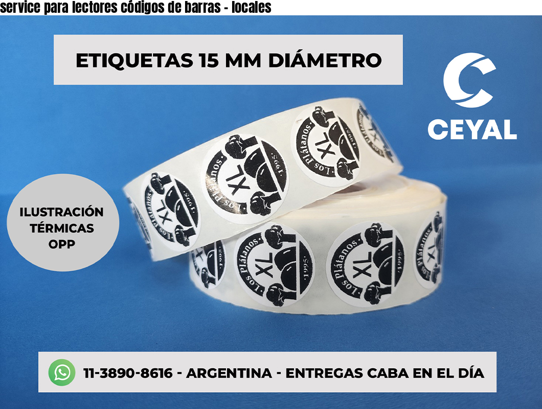 service para lectores códigos de barras - locales