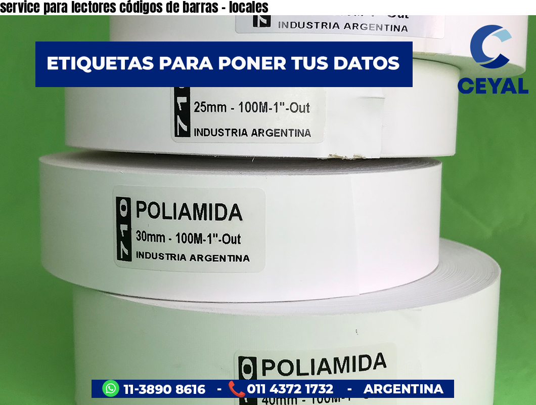 service para lectores códigos de barras - locales