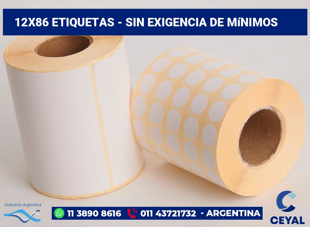 12×86 Etiquetas