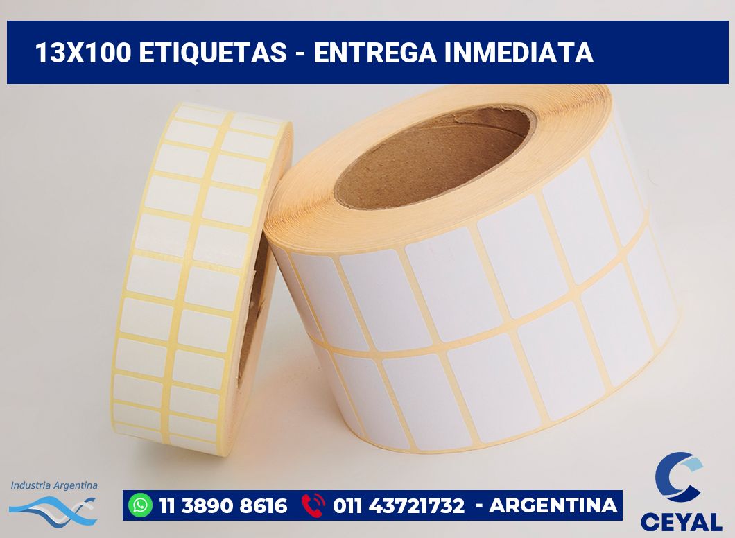 13x100 Etiquetas