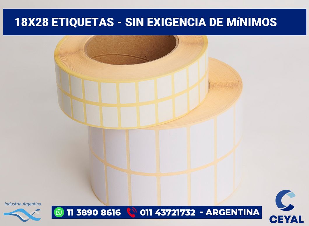 18×28 Etiquetas