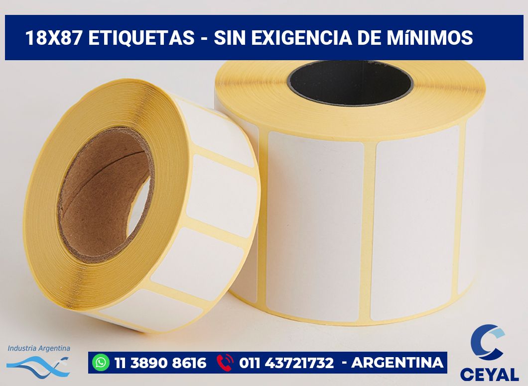 18×87 Etiquetas