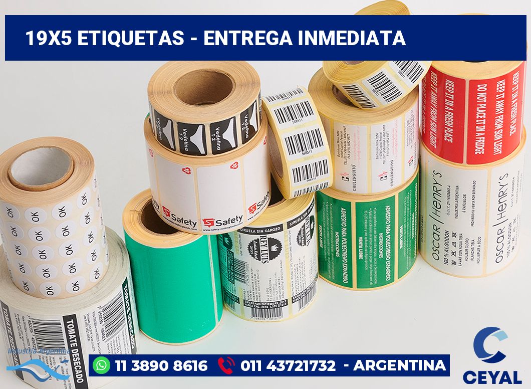 19×5 Etiquetas