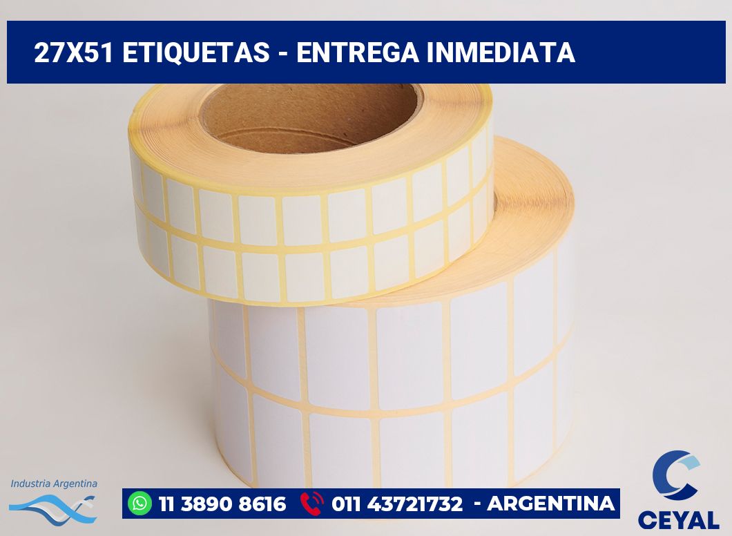 27x51 Etiquetas
