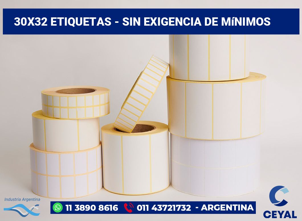 30×32 Etiquetas
