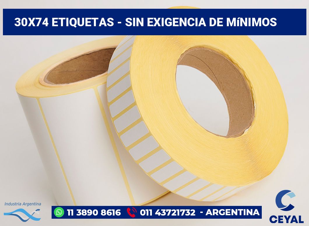 30×74 Etiquetas