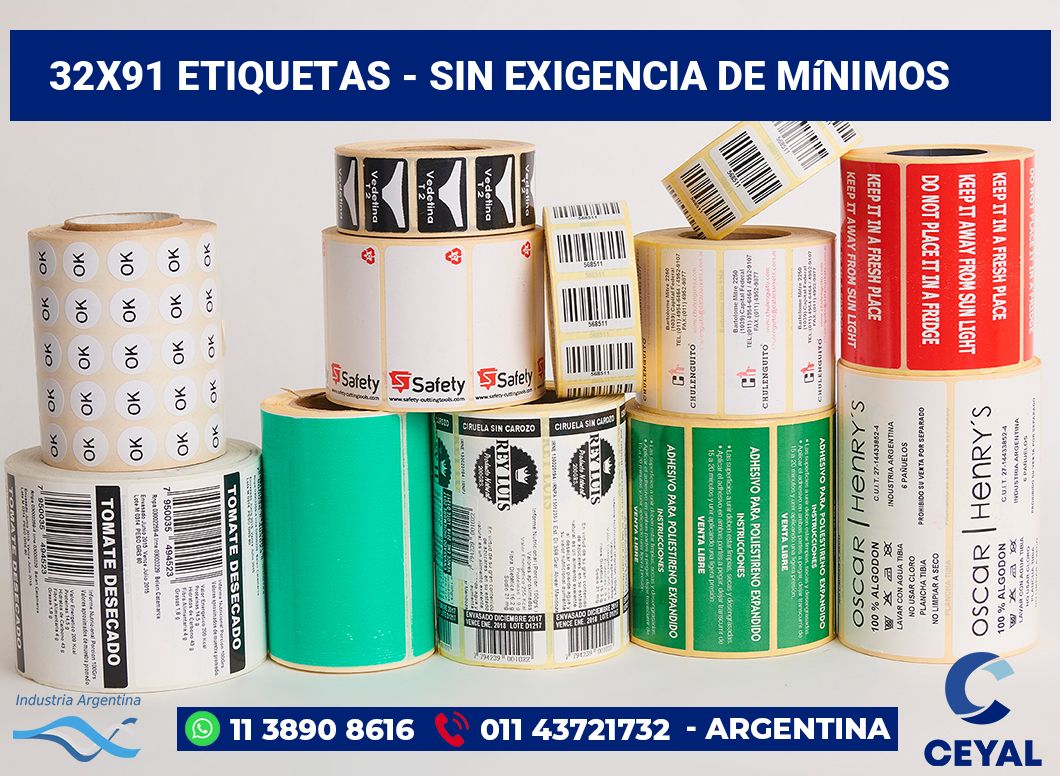 32x91 Etiquetas