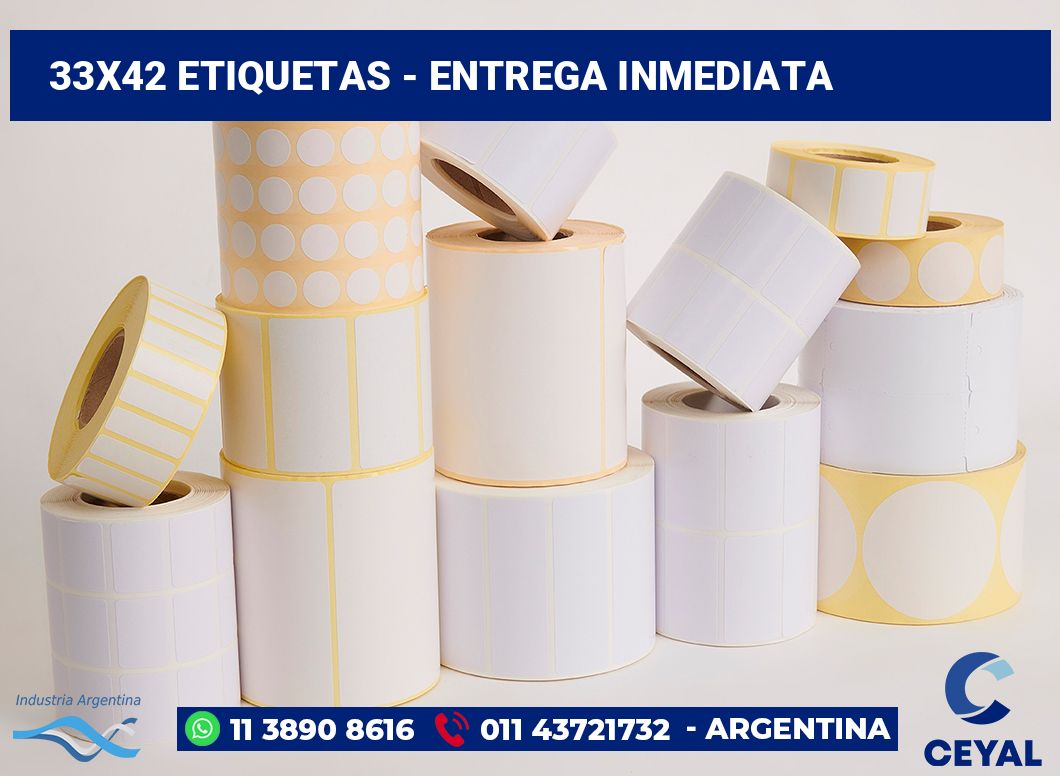 33×42 Etiquetas