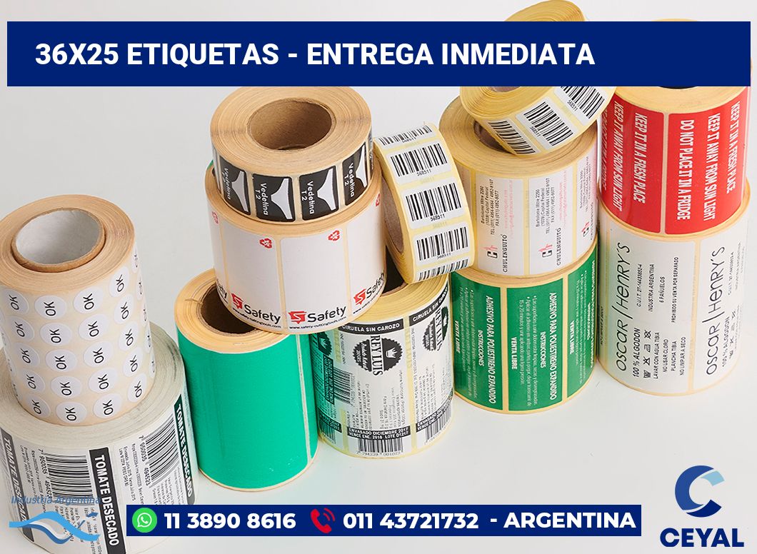 36×25 Etiquetas
