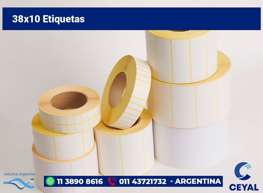 38×10 Etiquetas