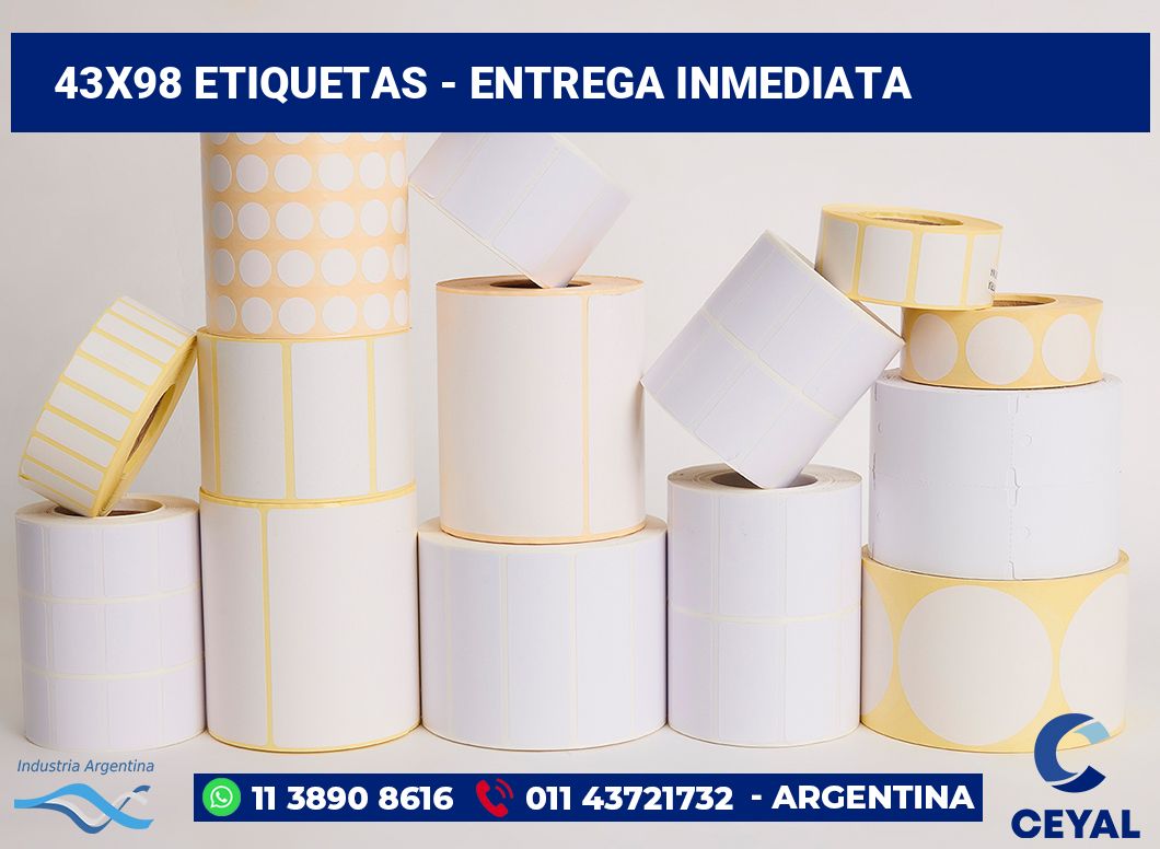 43x98 Etiquetas