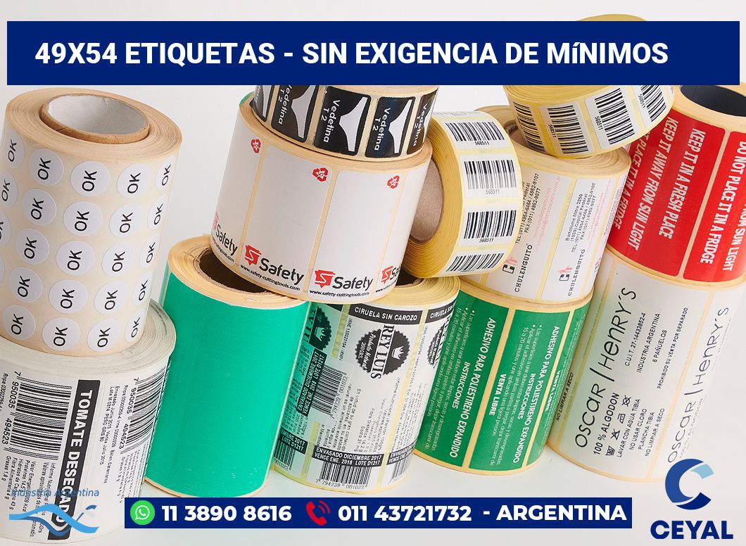 49×54 Etiquetas