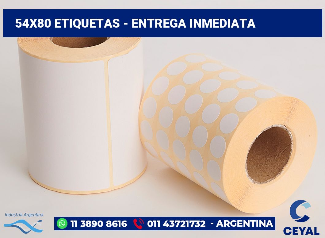 54×80 Etiquetas