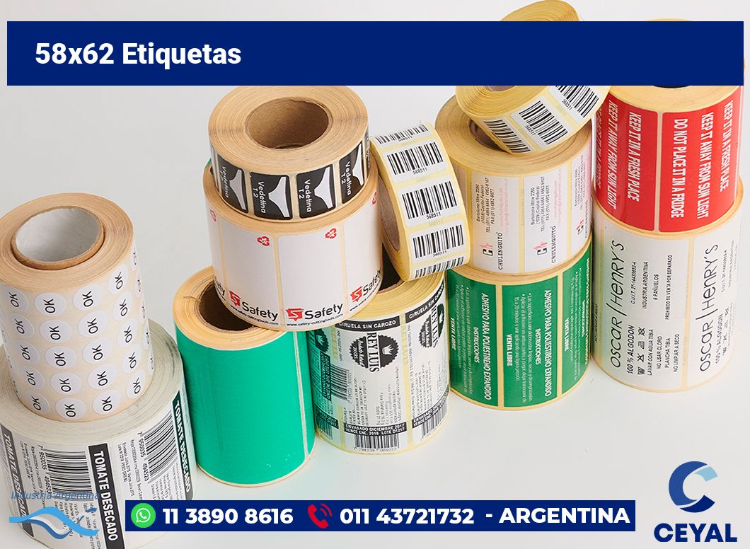 58×62 Etiquetas