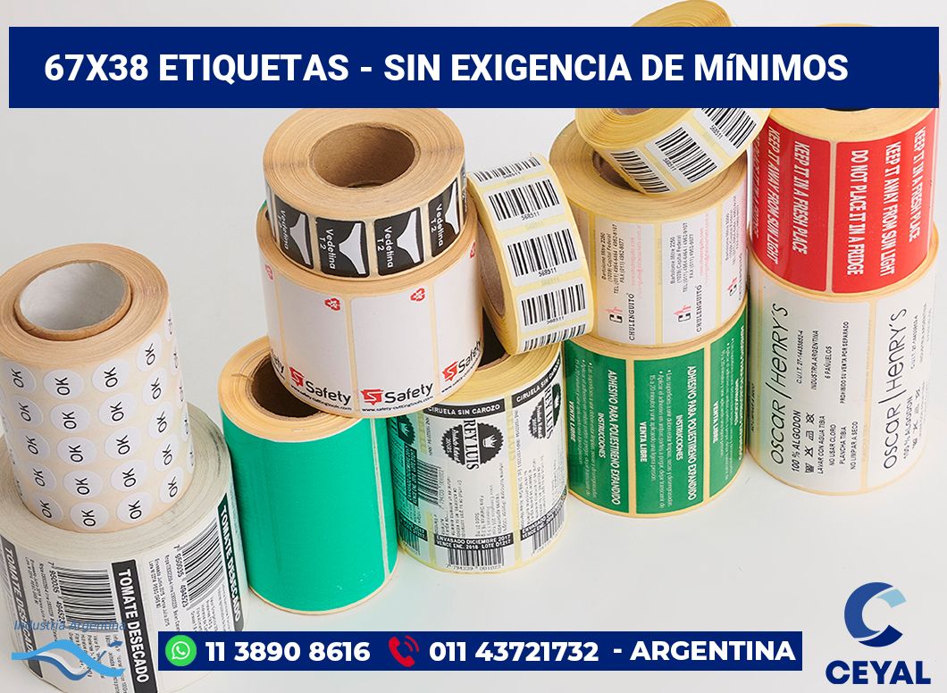67×38 Etiquetas