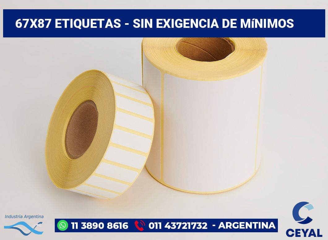 67×87 Etiquetas